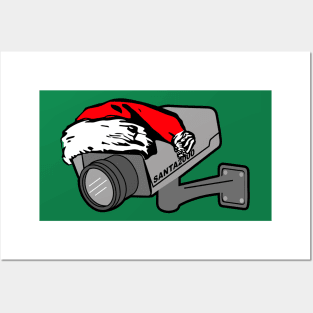santa cam green (he knows when you are sleeping) Posters and Art